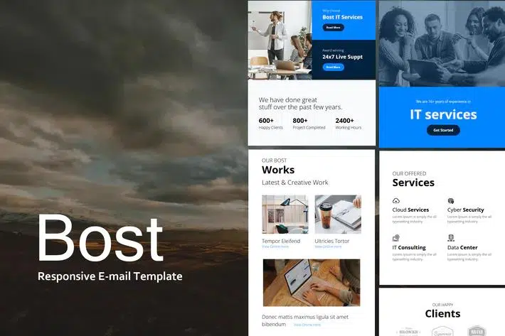 Bost Mail – Responsive E-mail Template + Online Access + Mailster + MailChimp