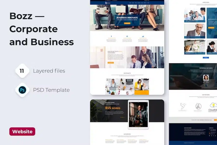 Bozz – Corporate and Business PSD Template