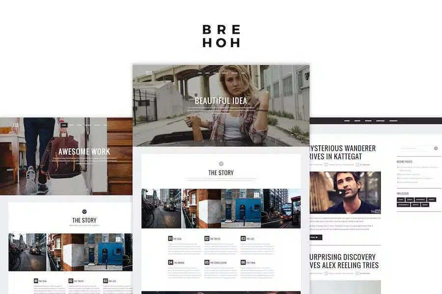 Brehoh – Responsive One Page Portfolio HTML Template