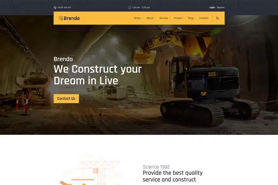 Brenda – Building Construction HTML Template with Responsive