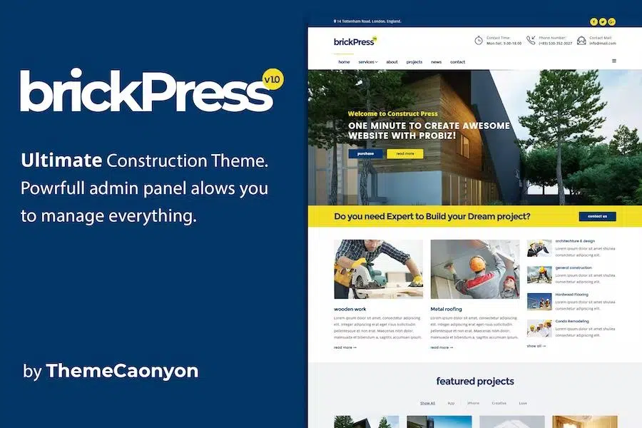 BrickPress – Construction & Business Joomla Template