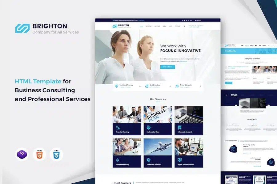 Brighton – Business Consulting and Professional Services HTML Template