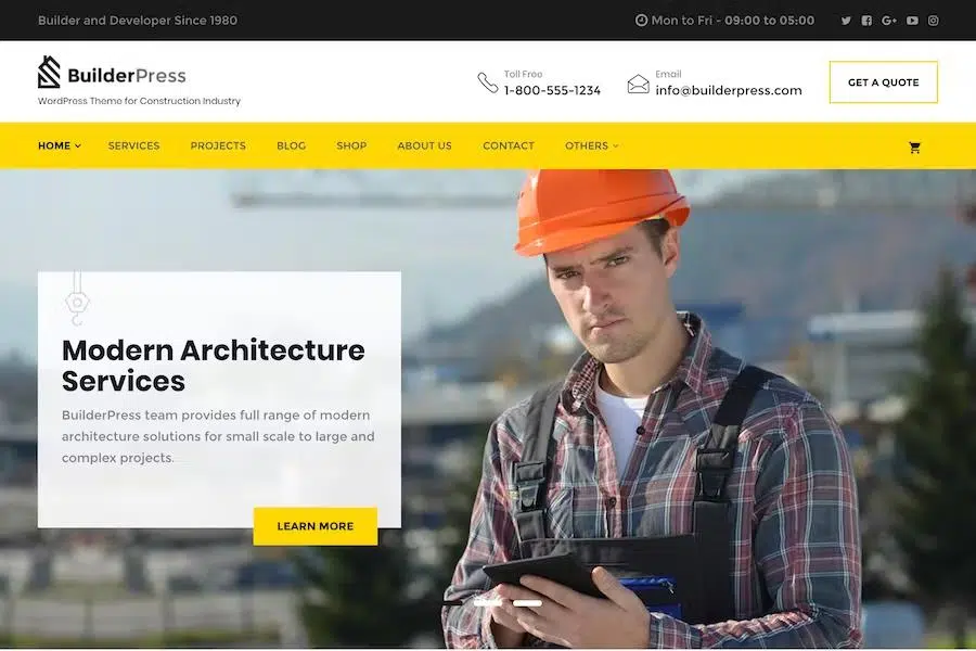 BuilderPress – Construction and Architecture WordPress Theme