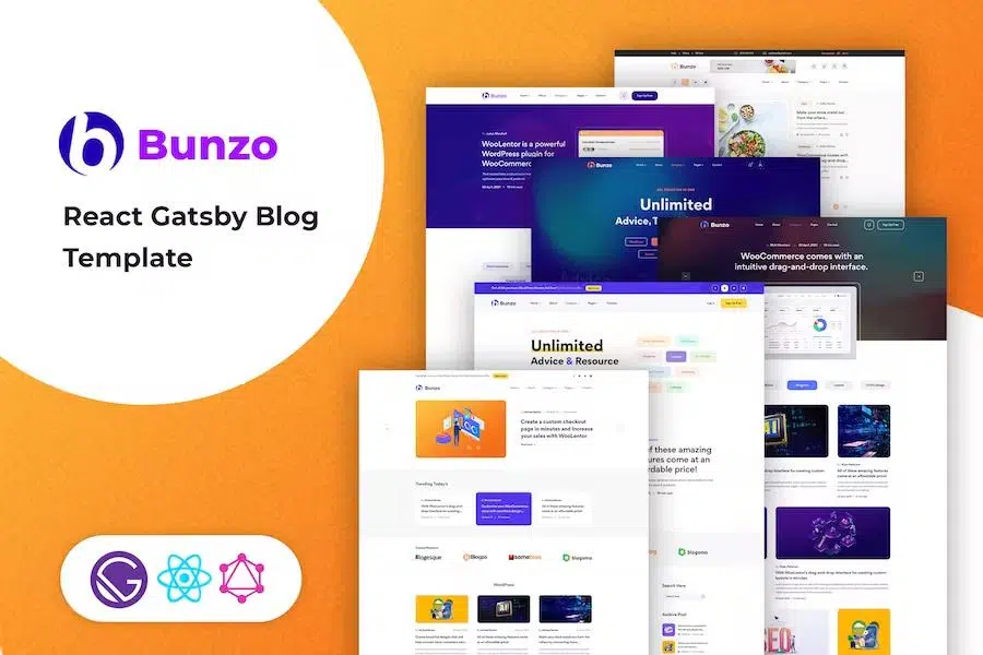 Bunzo – React Blog Gatsby Template