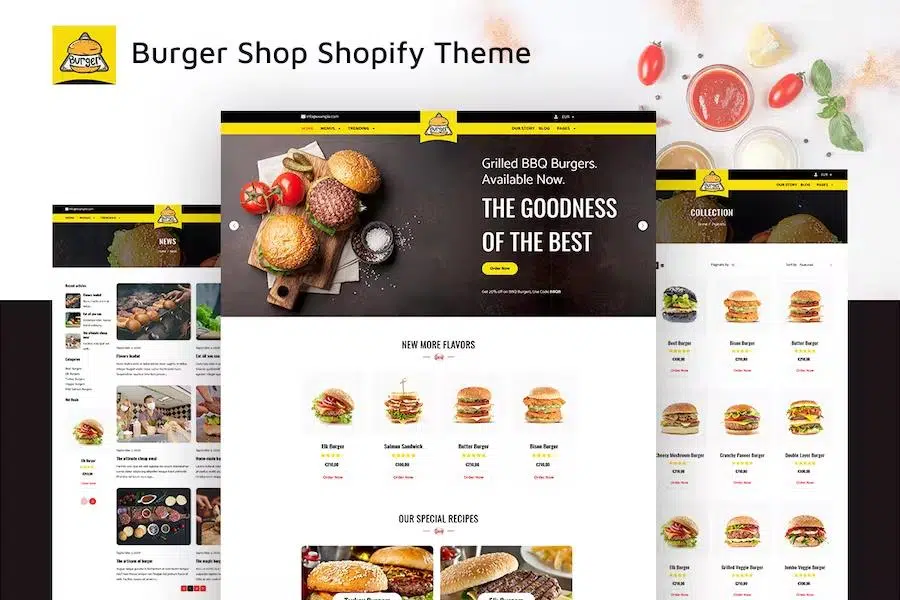 Burgs – Fast Food & Food Delivery Shopify Theme