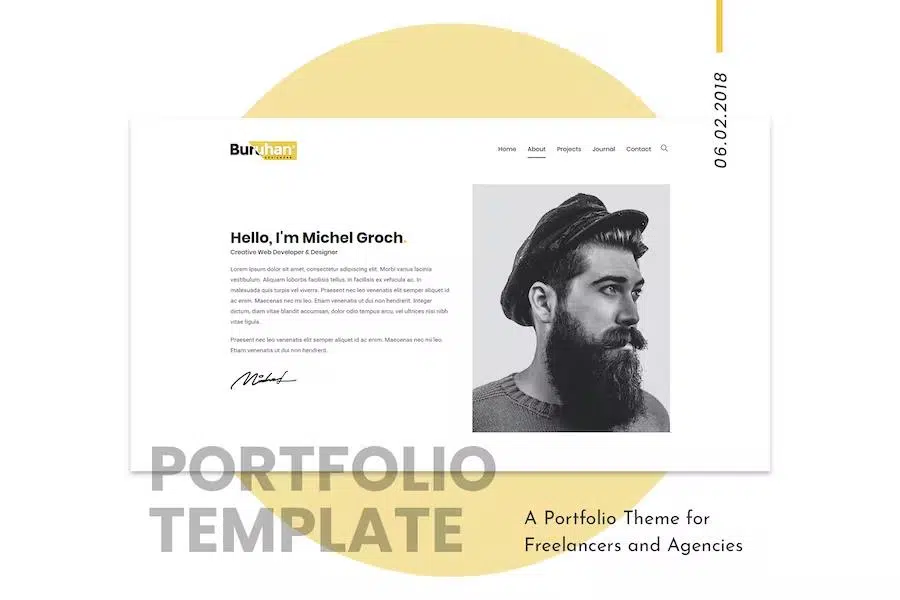 Buruhan – A Portfolio Theme for Freelancers and Agencies