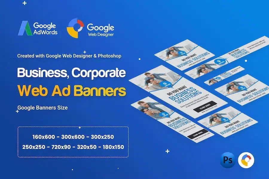 Business, Corporate Banner Ad – GWD & PSD