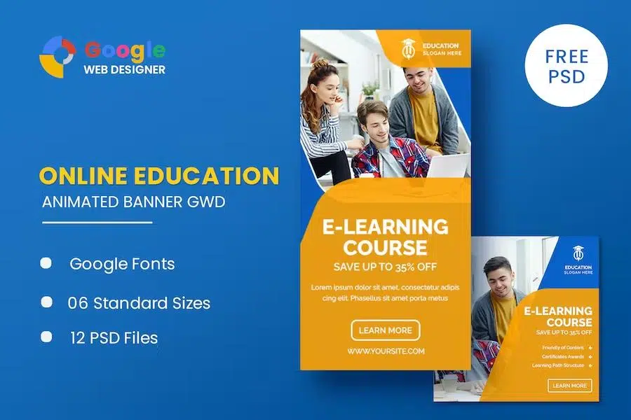 Business Courses Animated Banner GWD