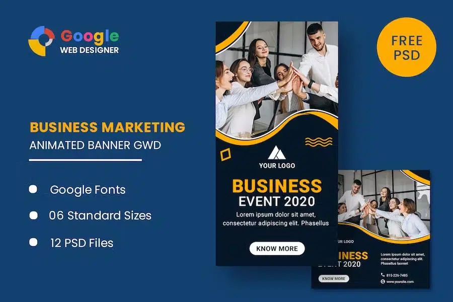 Business Event Animated Banner Google Web Designer