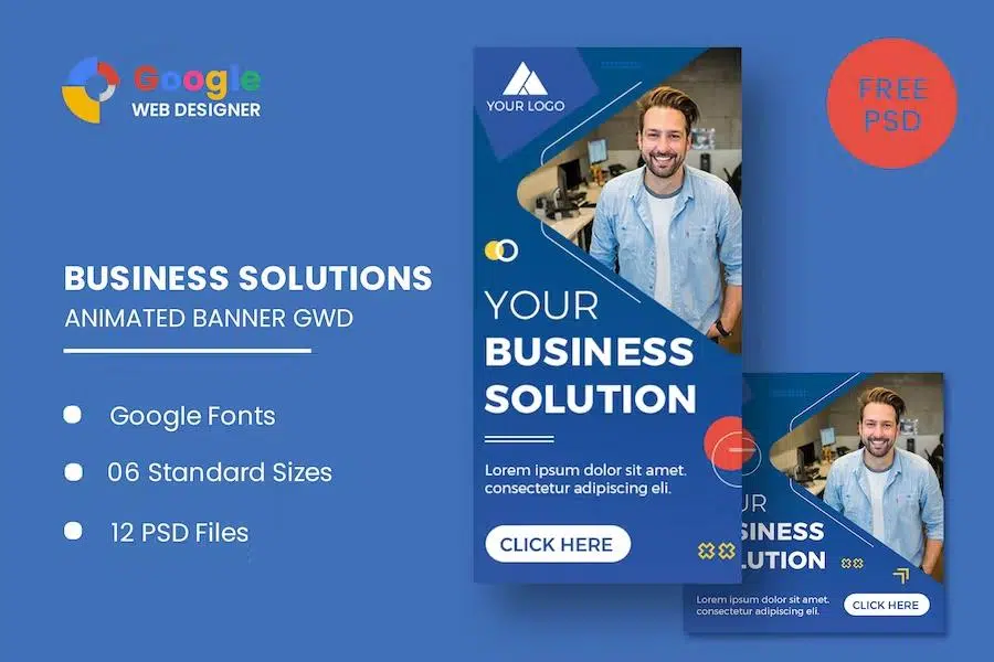 Business Solution Animated Banner GWD