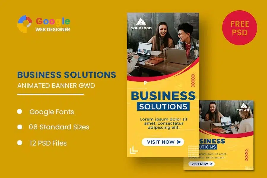 Business Solution Animated Banner GWD