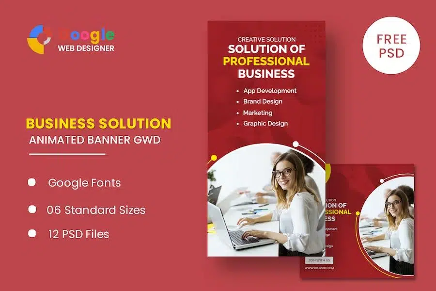 Business Solution Animated Banner GWD