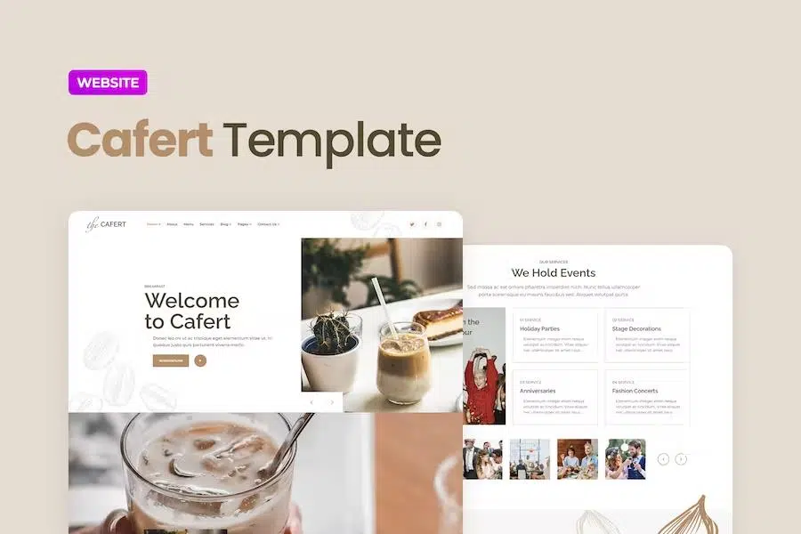 Cafert – Cafe and Restaurant Website Template