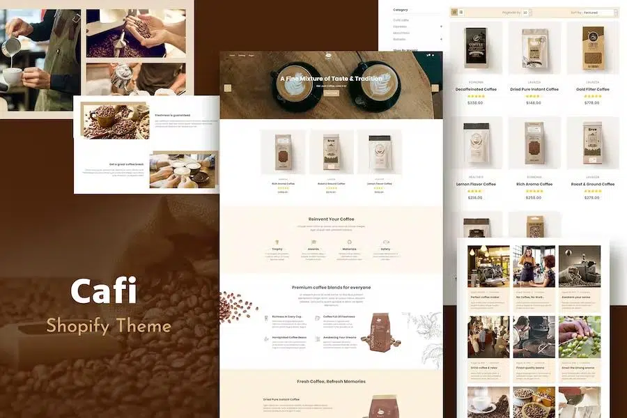 Cafi – Coffee Shop & Cafés Responsive Shopify