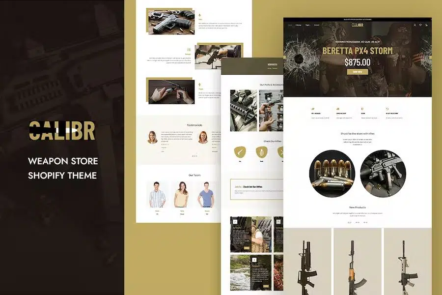 Calibr – Weapon Shop & Single Product eCommerce Shopify Theme