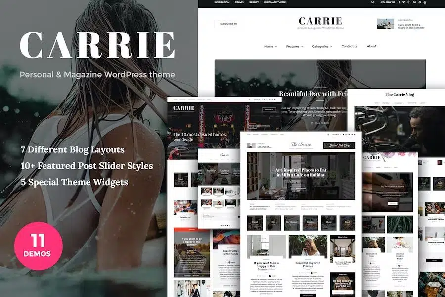 Carrie – Personal & Magazine WordPress Theme