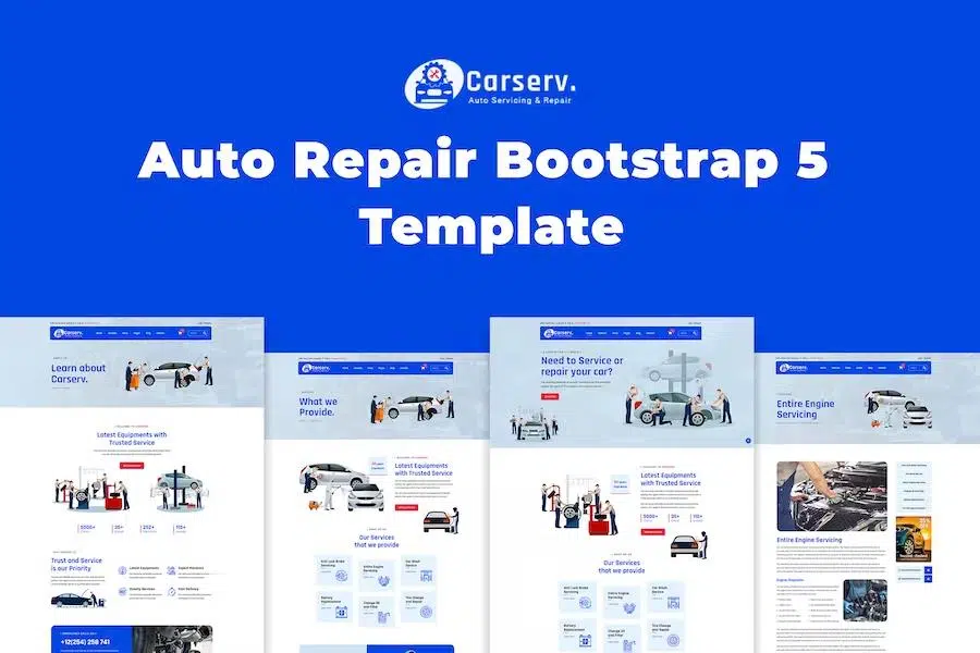 Carserv – Auto Repair Bootstrap 5 Template