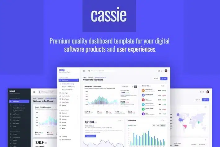 Cassie Responsive Dashboard and Admin HTML5 Template