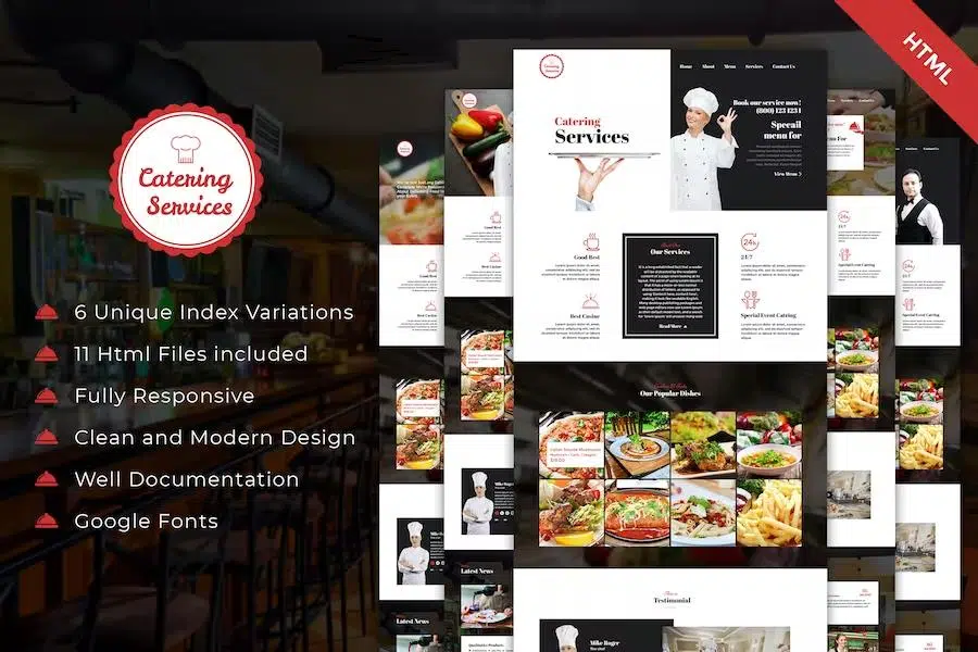 Restaurant and Catering HTML Template