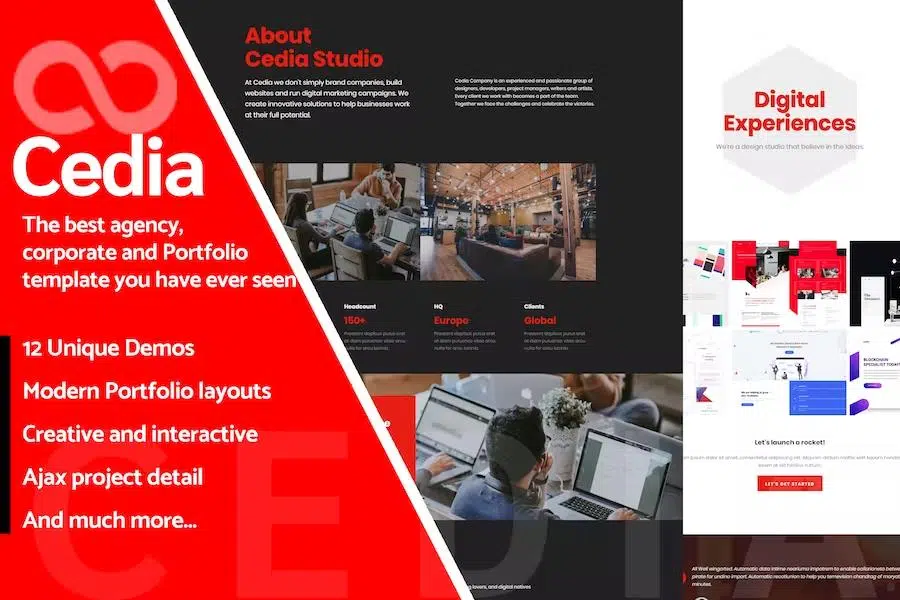 Cedia – Creative Agency, Corporate and Portfolio Multi-purpose Template