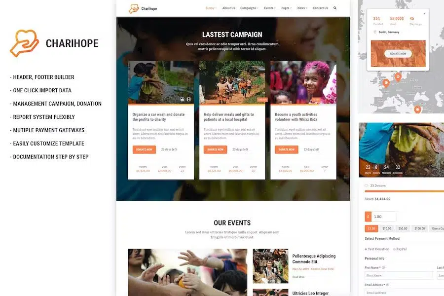 Charihope – Charity and Donation WordPress Theme