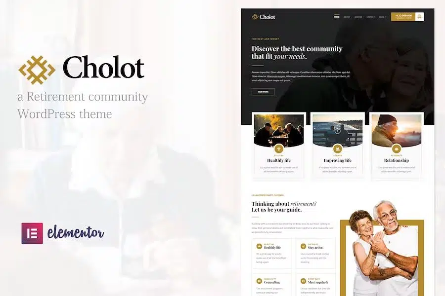 Cholot – Retirement Community WordPress Theme