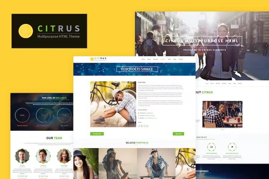 Citrus – OnePage Parallax HTML Portfolio