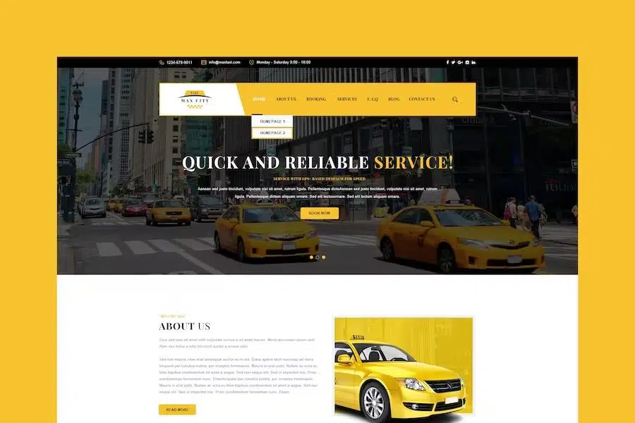 City taxi – Responsive HTML Template