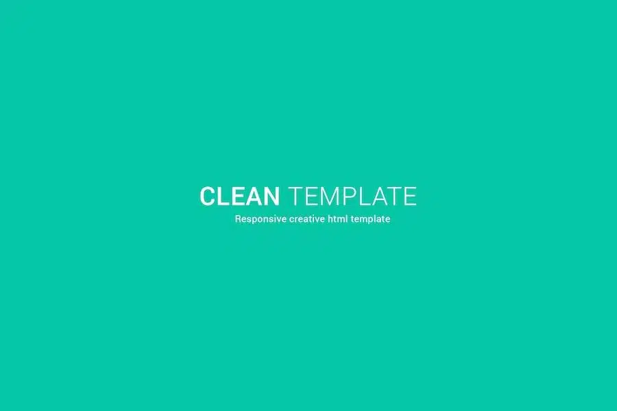 Clean Responsive Html Template