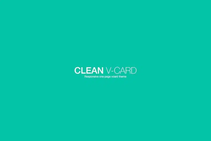 Clean Html V-card Template