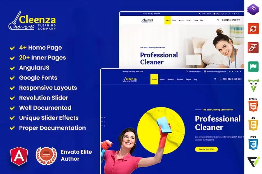 Cleenza – Cleaning Service HTML Template