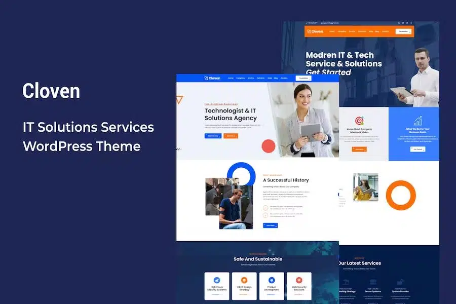 Cloven – IT Solutions Services Company WordPress Theme + RTL