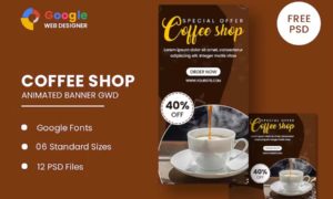 Coffee Shop Animated Banner Google Web Designer