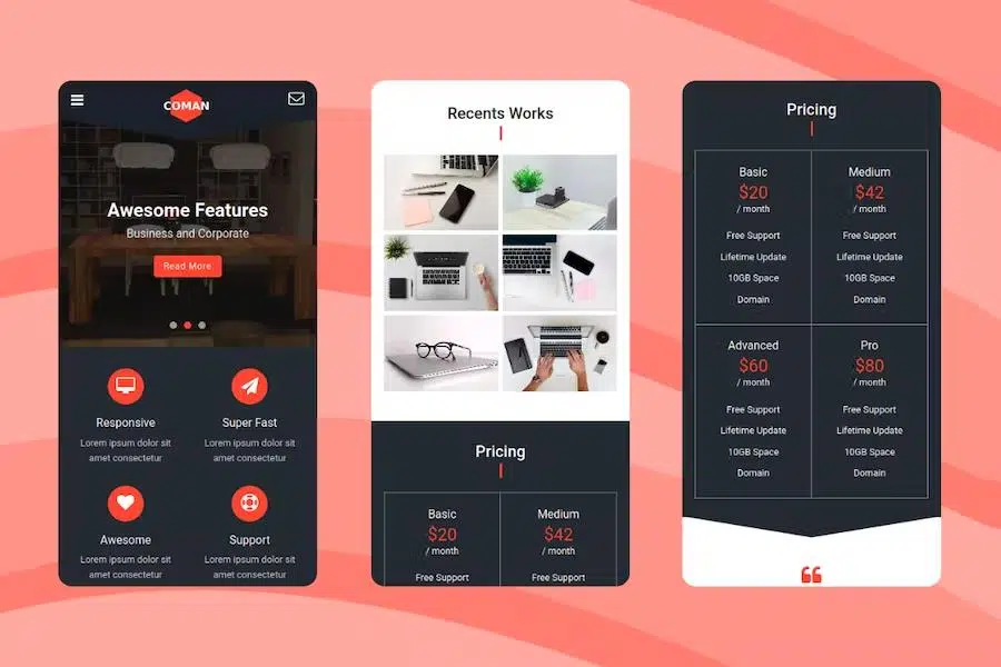 Coman – Creative Mobile Template