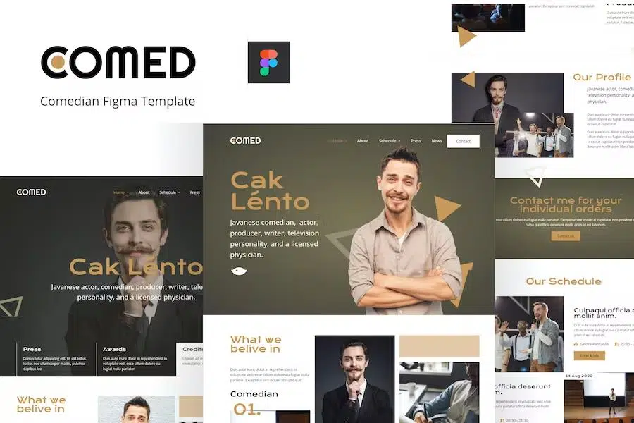 Comed – Comedian Figma Template