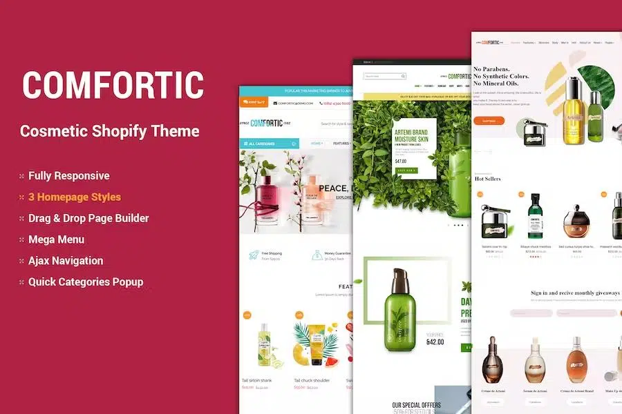 Comfortic – Clean Responsive Beauty & Cosmetic Shopify Theme