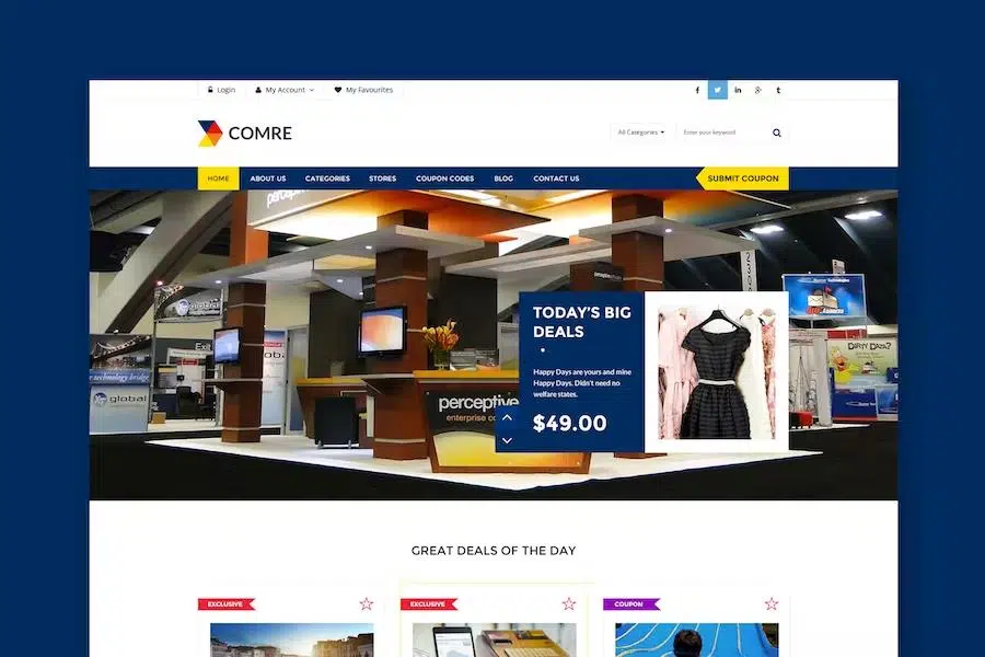 Comre – Coupon & Offers HTML Template