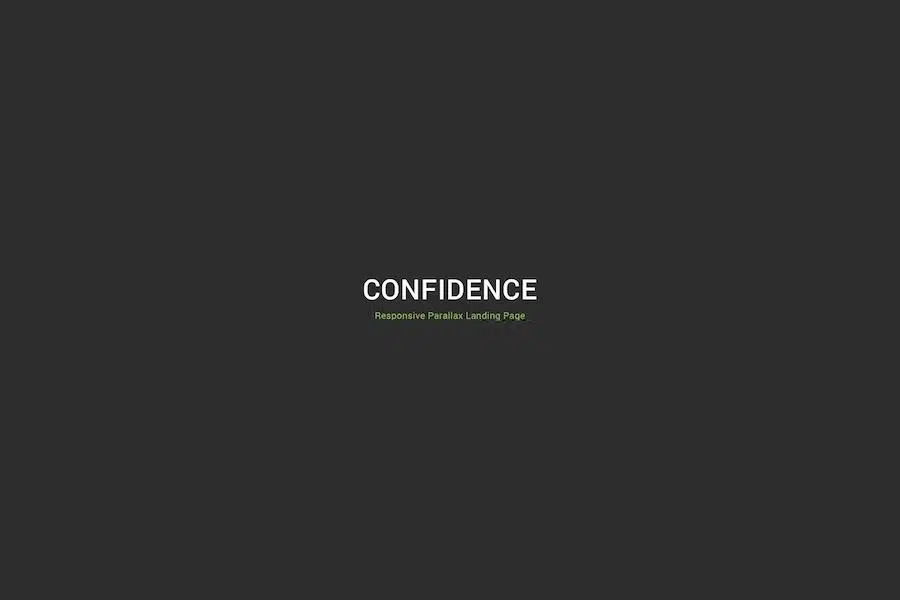 Confidence Responsive Parallax Landing Page