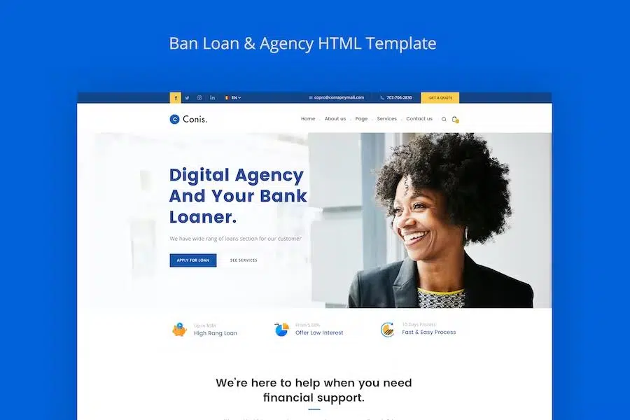 Conis – Business And Finance HTML Template