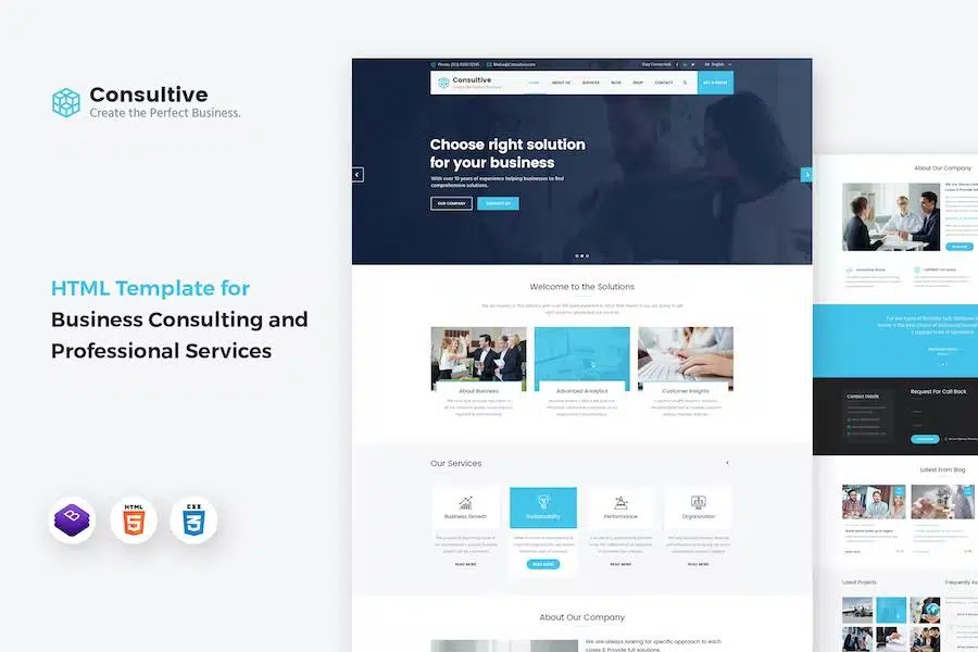 Consultive – Business Consulting and Professional Services HTML Template