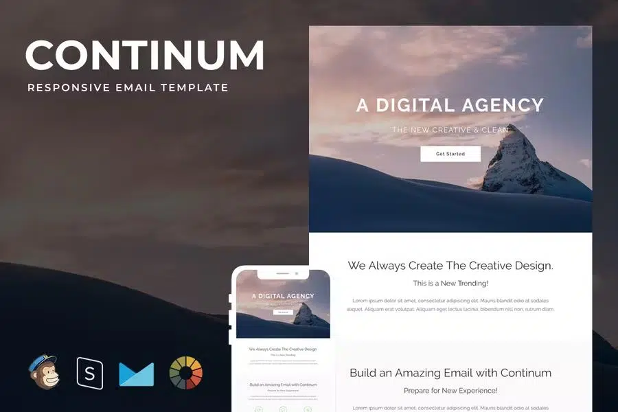 Continum – Responsive Email + StampReady Builder