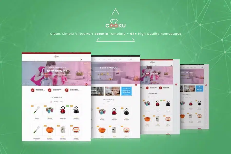 Vina Cooku – Clean, Simple VirtueMart Joomla Template