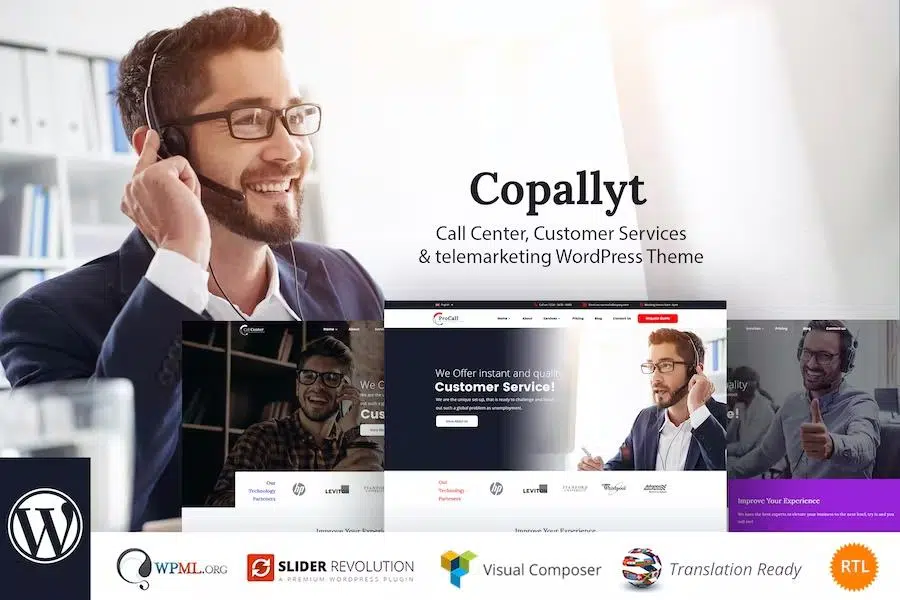 Copallyt : Call Center & Telemarketing WordPress Theme