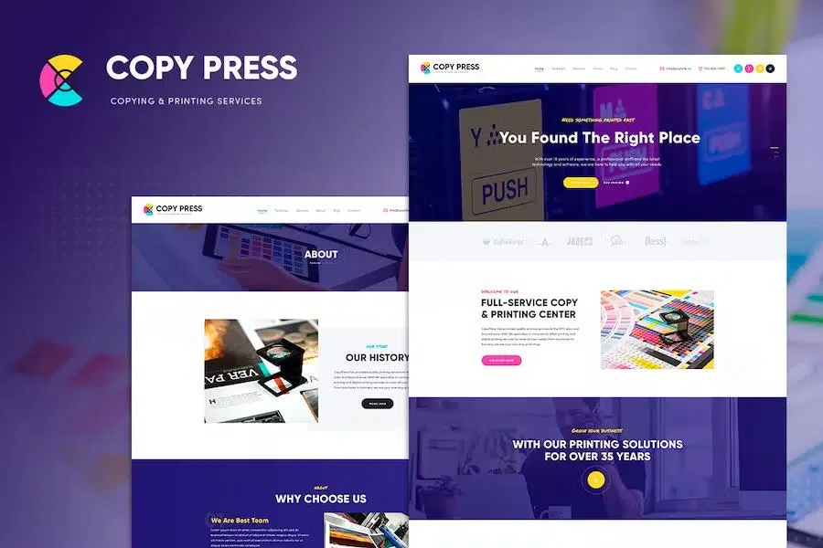 CopyPress – Type Design & Printing Services HTML Template