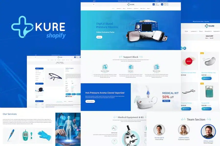 Corona Medical Supplies Shopify Theme – Kure