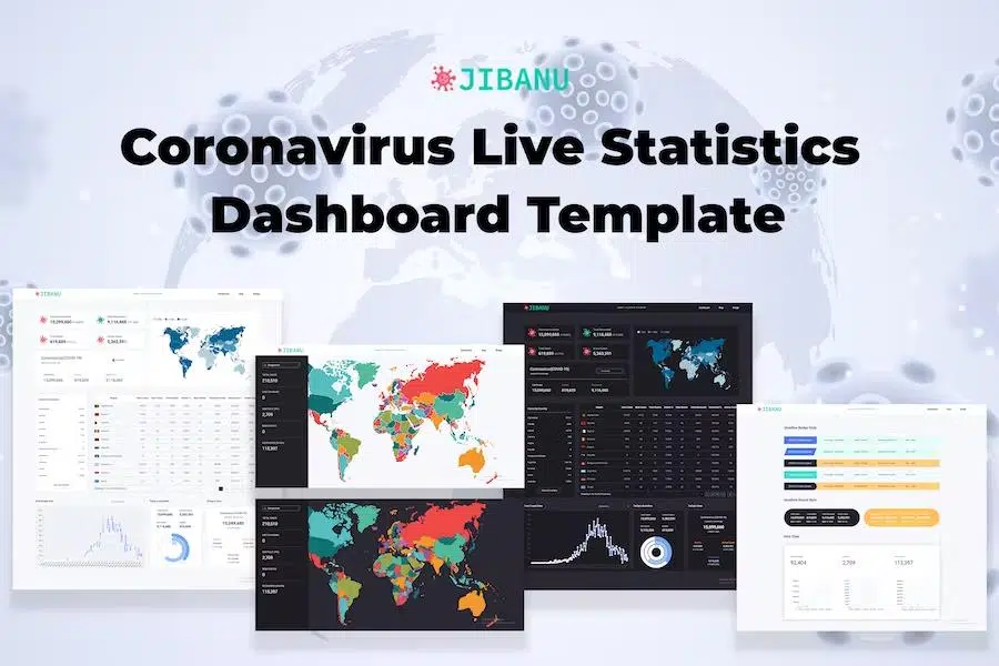 Coronavirus Live Statistics Dashboard Template