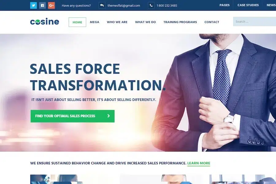 Cosine – Training, Coaching & Business HTML Template