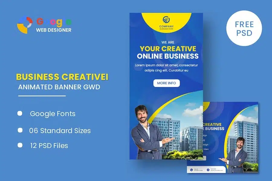 Creative Market Animated Banner GWD