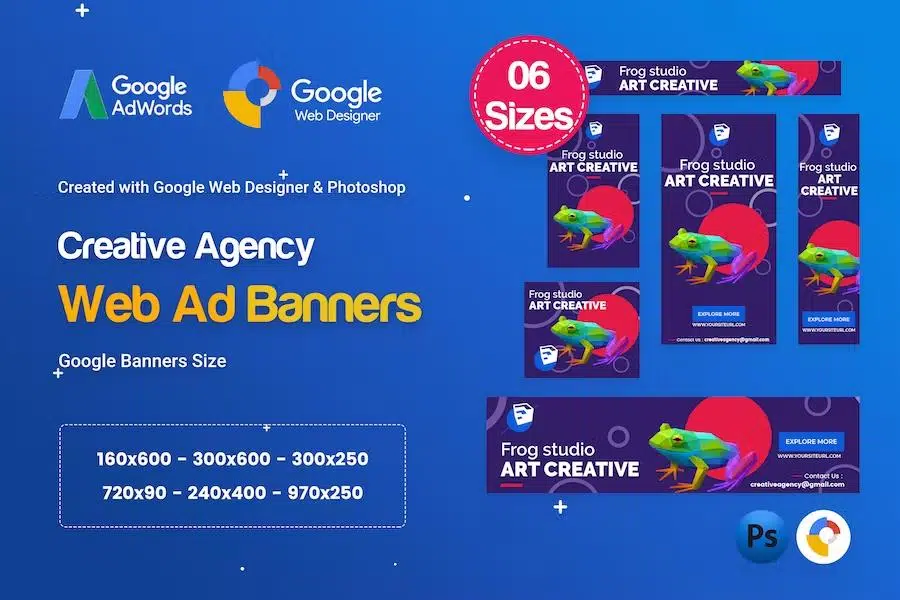 Creative, Startup Agency Banners HTML5 D60 – GWD