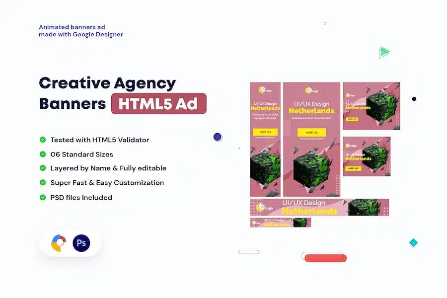 Creative, Startup Agency HTML5 Banners Ad